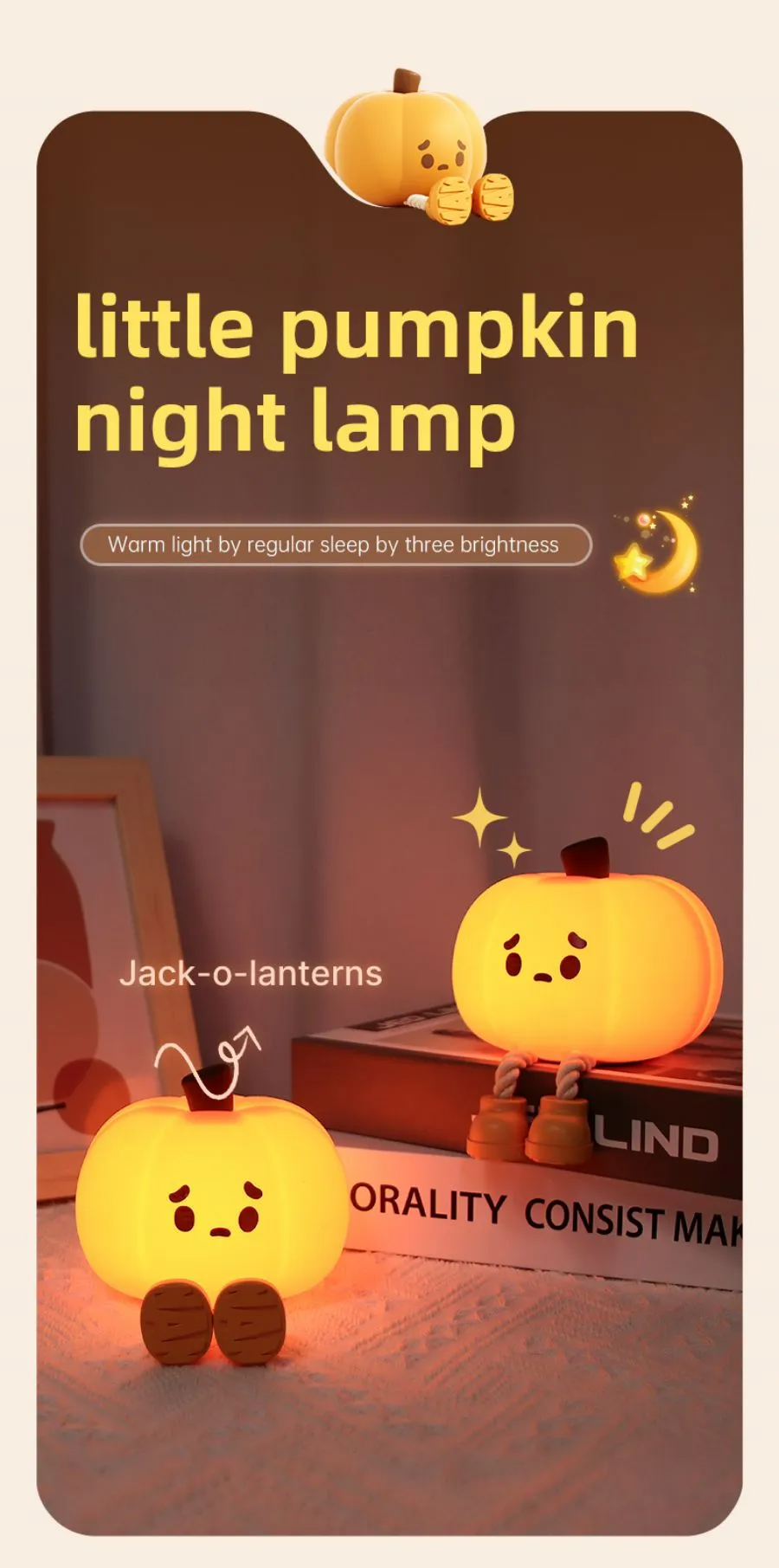 Silicone Pumpkin Night Light