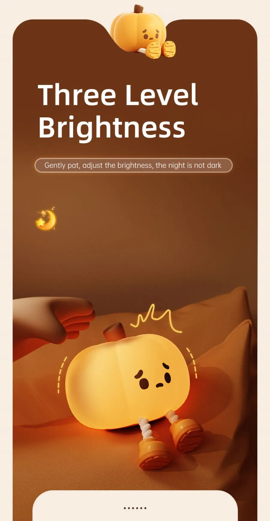 Silicone Pumpkin Night Light
