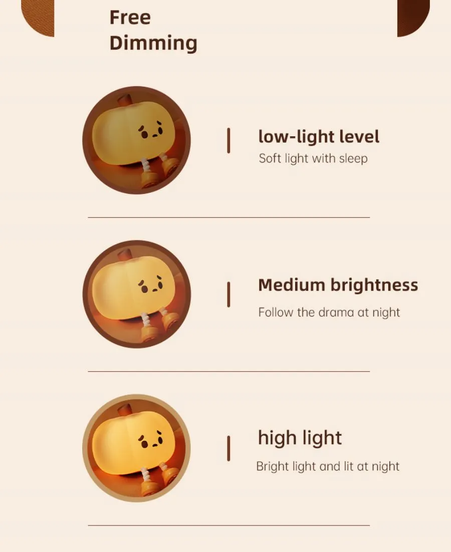 Silicone Pumpkin Night Light