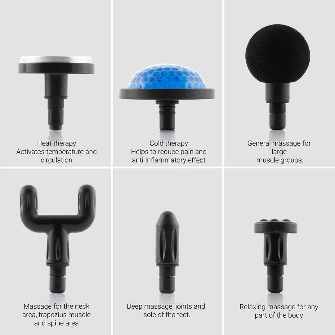 Deep Tissue Massage Gun Pro – 10 Massage Heads | Rechargeable Percussion Massager