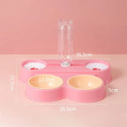 Dual Pet Feeding Bowl with Water Dispenser
